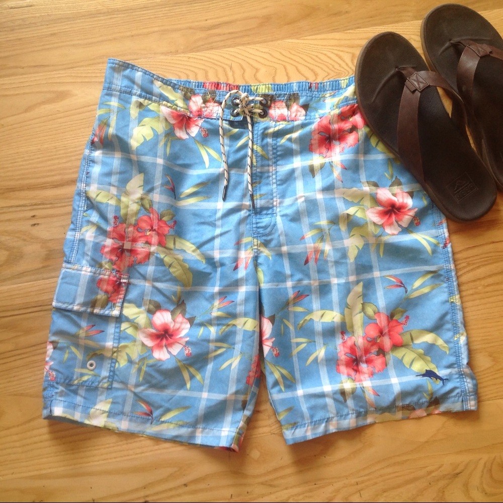 Tommy Bahama Swim Trunks Men Large Relax Floral